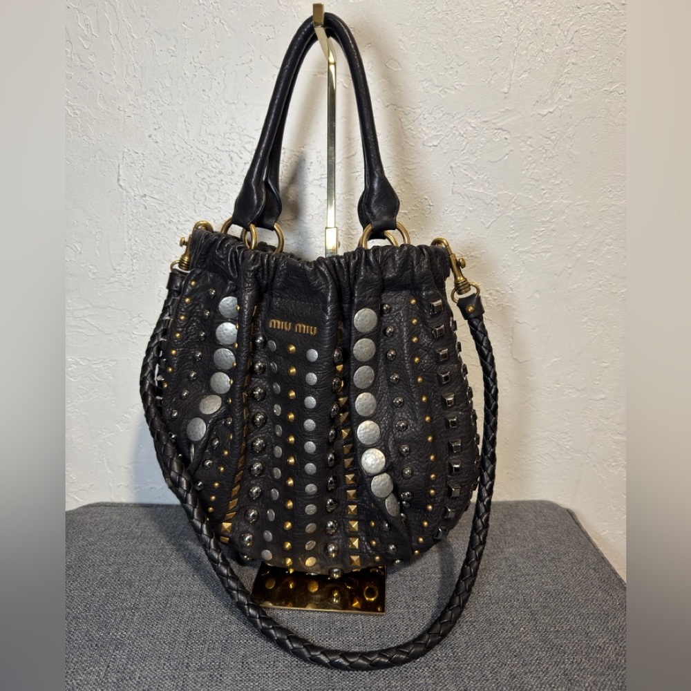 Miu Miu Studded 2way Handbag